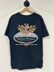 Vintage Harley Davidson Hogs Black Tee