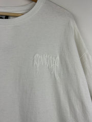 Revenge Tonal Dual Arch Logo White Tee