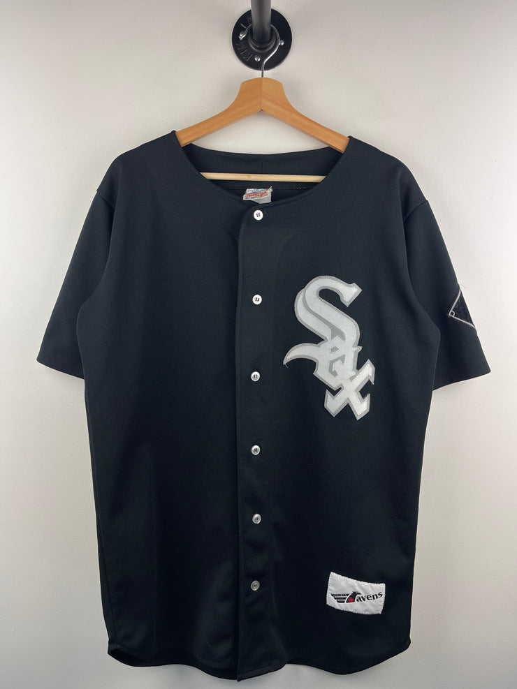 Vintage 90s MLB Ravens Chicago White Sox Black Baseball Jersey