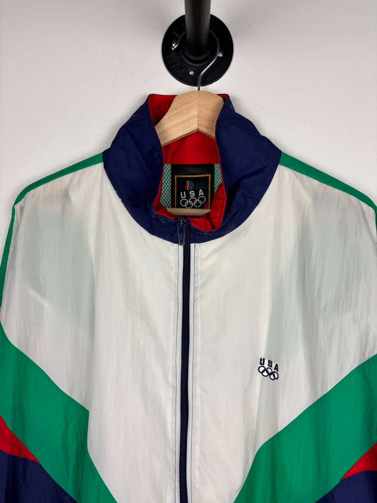 Vintage 90s USA Olympics Colour Block Windbreaker