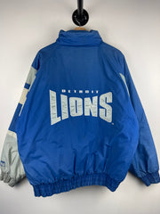 Vintage 90s NFL Logo 7 Detroit Lions Blue & Grey Jacket