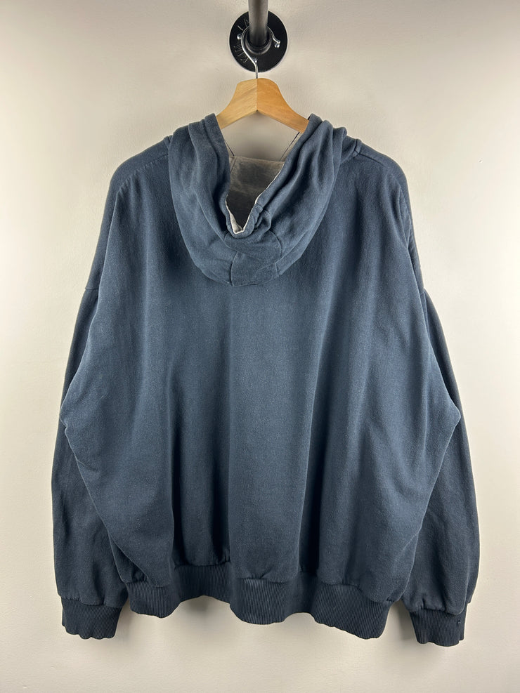 Vintage Dickies Navy Thermal Zip Up Hoodie