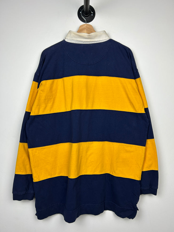 Vintage Starter Michigan Navy & Yellow Polo Rugby Long Sleeve