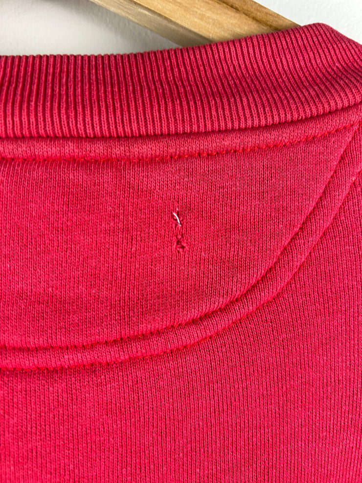 Vintage 90s Logo 7 Indiana Hoosiers University Red Crewneck