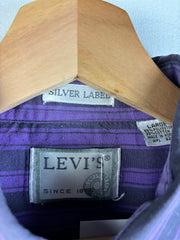 Vintage Levi's Cropped Purple Stripped Button Up