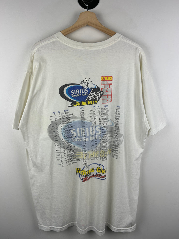 Vintage 2002 Nascar Watkins Glen Sirus Radio White Tee