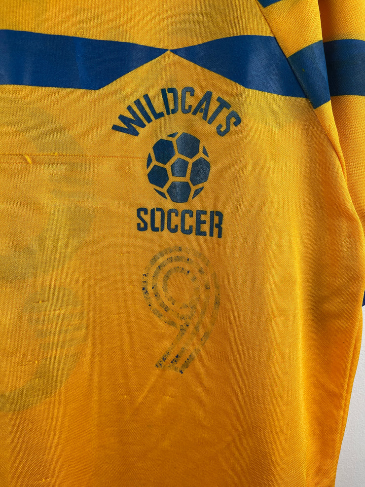 Vintage 90s West Genesse Wildcats Navy & Yellow Soccer Jersey