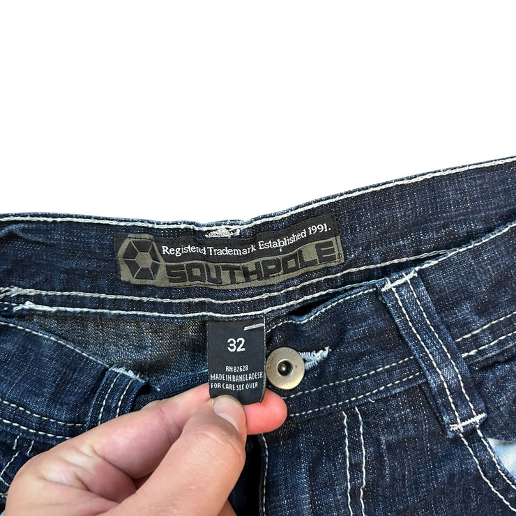Vintage Y2K South Pole Baggy Dark Wash Blue Denim Jeans
