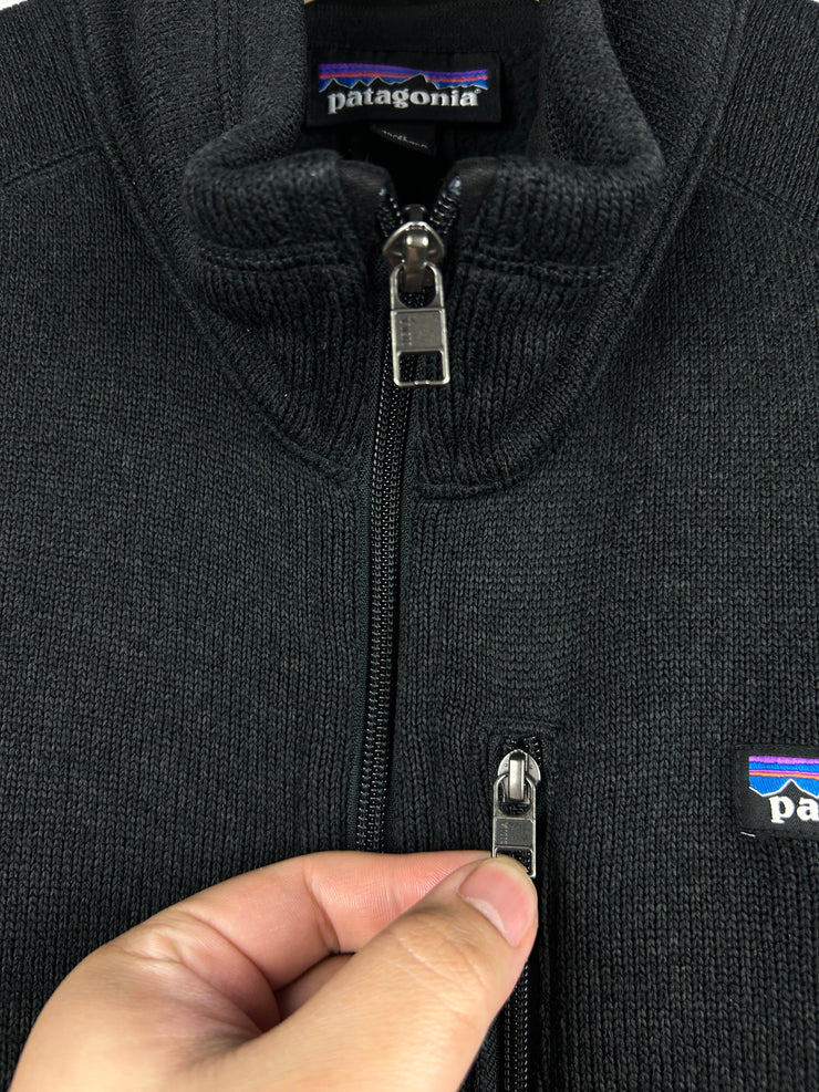 Vintage Patagonia Fleece Black Zip Up Vest