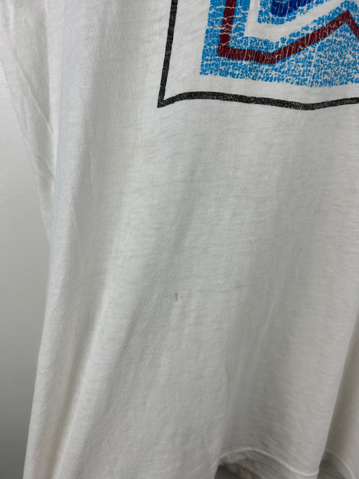Vintage 1980 Olympic Winter Games Lake Placid White Tee