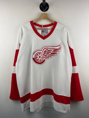 Vintage 90s NHL CCM Detroit Red Wings White Hockey Jersey
