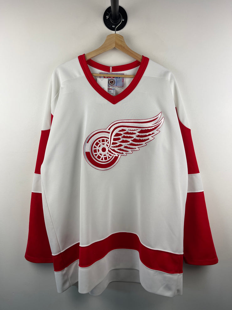 Vintage 90s NHL CCM Detroit Red Wings White Hockey Jersey
