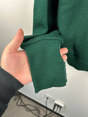 Vintage 80s Izod Golf Green Knit Cardigan Sweater