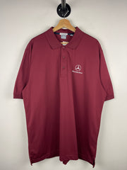 Vintage Mercedes Benz Burgundy Polo Shirt
