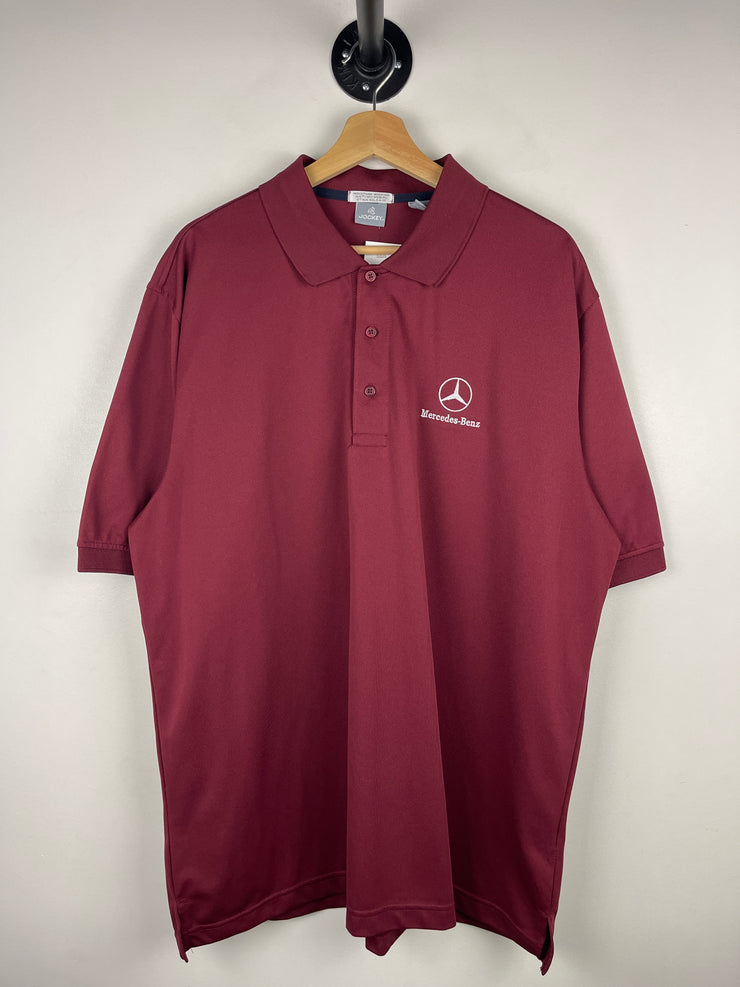 Vintage Mercedes Benz Burgundy Polo Shirt