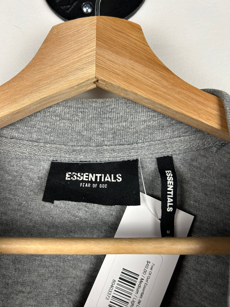 Fear Of God Essentials 3M Logo Grey Long Sleeve