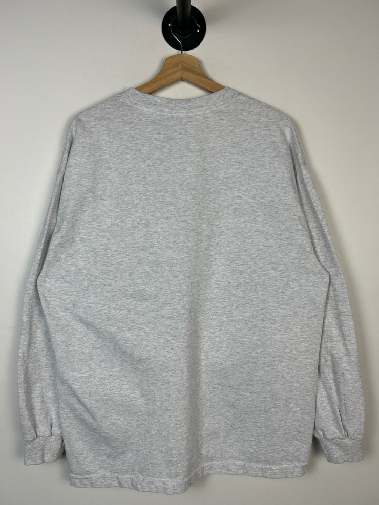 Dime Spellout Heather Grey Long Sleeve