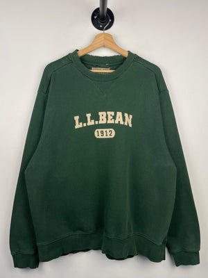 Vintage 90s LL Bean Embroidered Green Crewneck