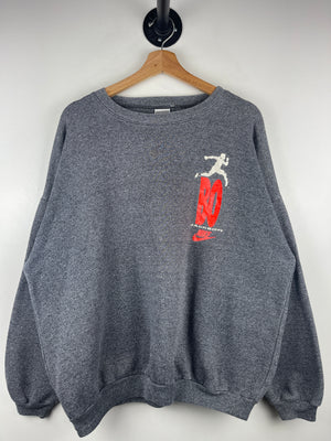 Vintage 80s Nike Bo Jackson Just Do It Dark Grey Crewneck