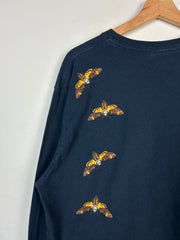 Supreme SS15 Silence Of The Lambs Moth Navy Long Sleeve