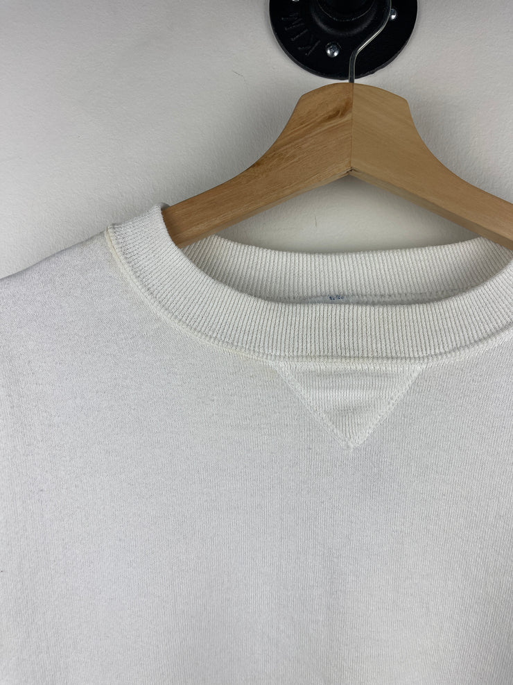 Vintage 90s Russell Athletic Blank White Crewneck