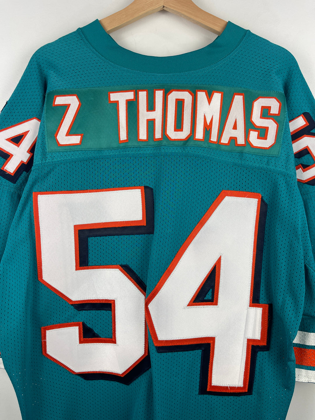 Vintage 90s NFL Russell Athletic Miami Dolphins Zach Thomas Teal