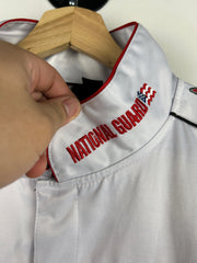 Vintage Nascar Chase Dale Jr National Guard Satin White Racing Jacket