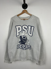 Vintage 90s Penn State University Icers Hockey Grey Crewneck