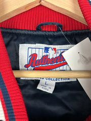 Vintage 90s MLB Starter Diamond Collection Cleveland Indians Navy Satin Varsity Jacket