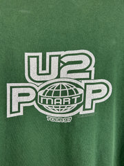 Vintage 90s U2 Pop Mart Tour 97' Green Tee