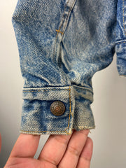 Vintage 80s Levis Sherpa Lined Blue Denim Jacket