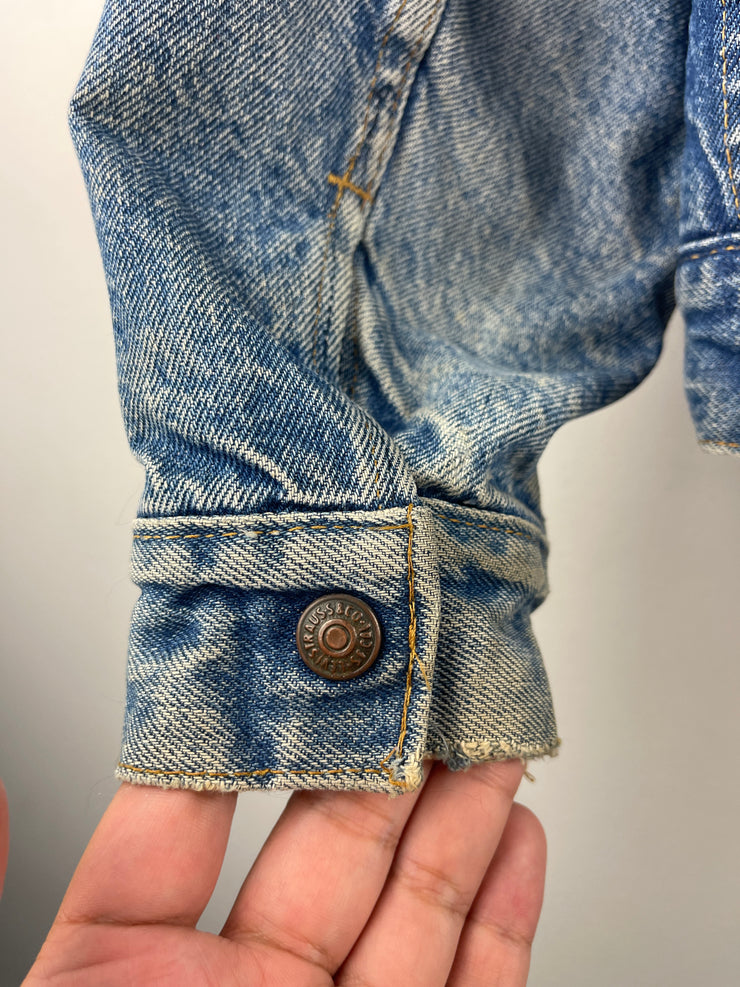 Vintage 80s Levis Sherpa Lined Blue Denim Jacket