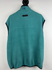 Vintage 90s Nike ACG Teal Fleece Zip Up Vest