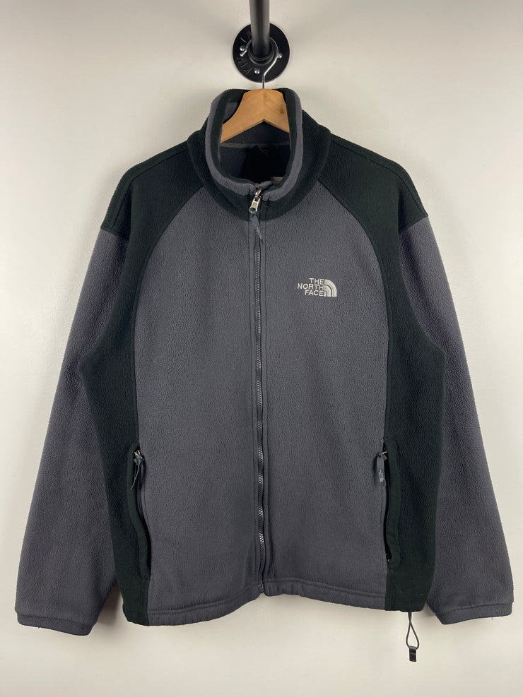 Vintage The North Face Grey & Black Zip Up Fleece Sweater