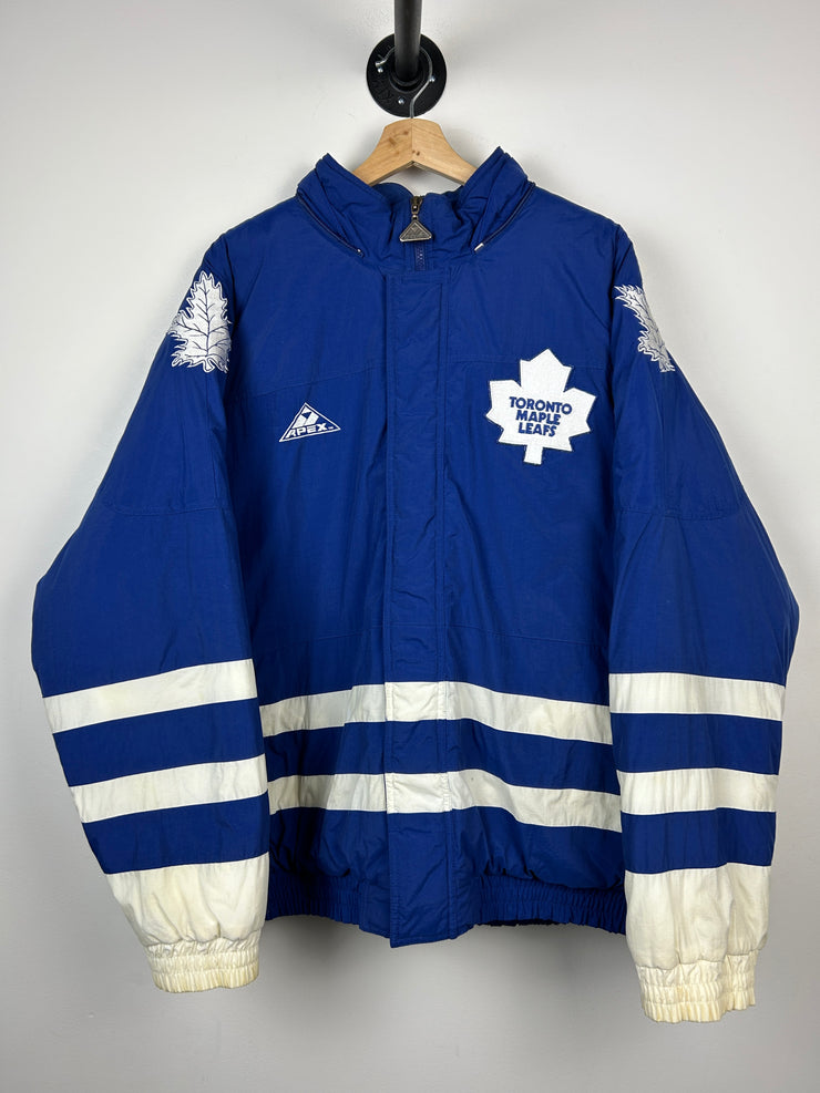 Vintage 90s NHL Apex Toronto Maple Leafs Blue & White Jacket