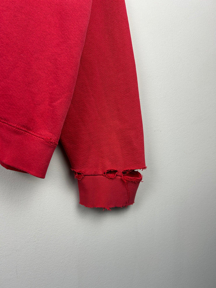 Vintage 90s Nike Ohio State Football Distressed Red Crewneck