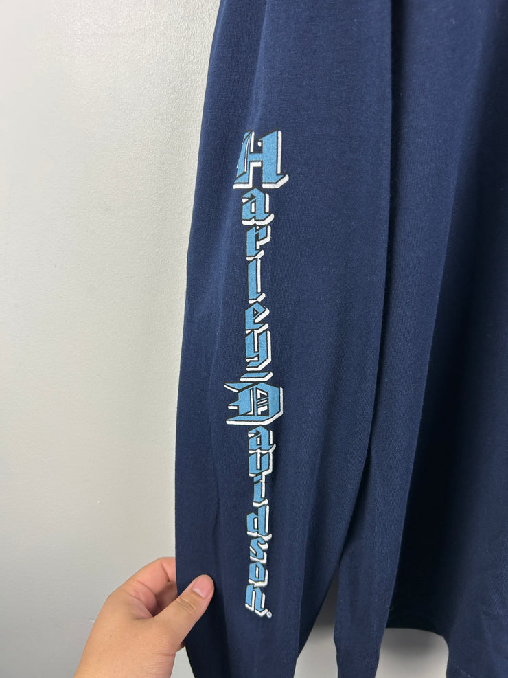Vintage 2005 Harley Davidson Eagle London Navy Long Sleeve