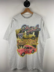 Vintage 90s Nascar Dale Earnhardt From Start To Finish Grey Tee