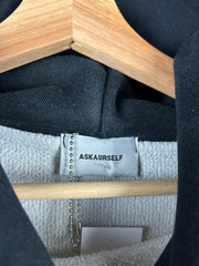 Askyurself Inside Out Grey & Black Cropped Hoodie