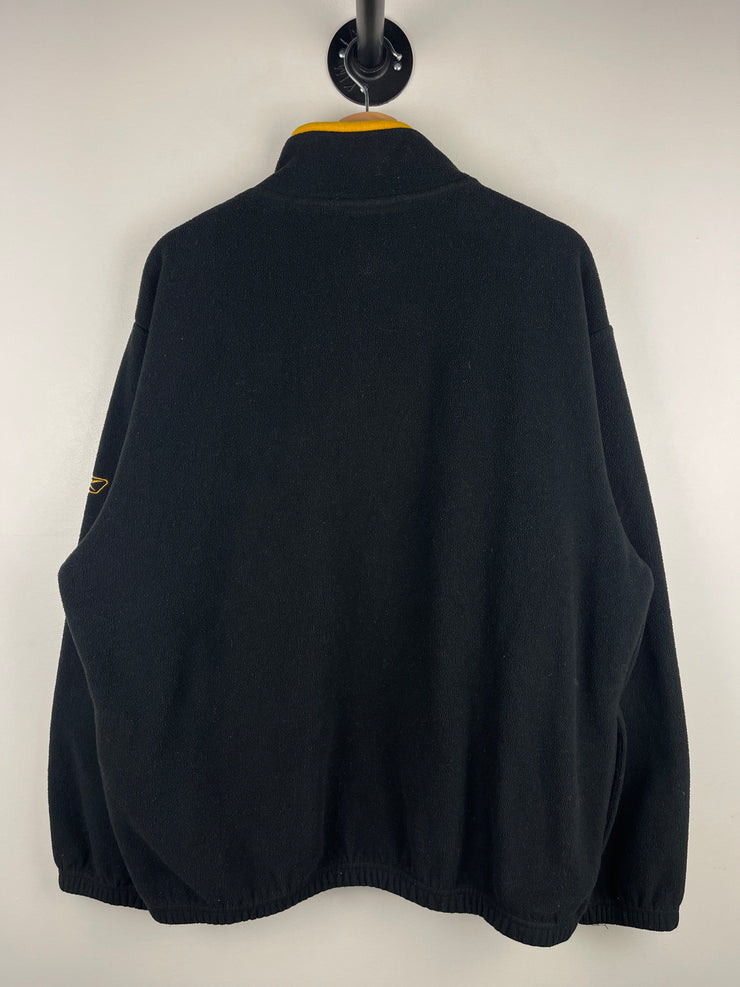 Vintage NFL Reebok Pittsburgh Steelers Black Fleece Quarter Zip Sweater