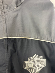 Vintage Harley Davidson Black & Grey Windbreaker