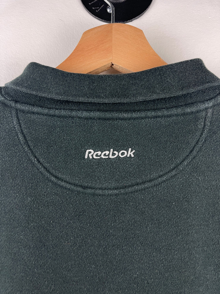 Vintage NFL Reebok Pittsburgh Steelers Black Quarter Zip Sweater