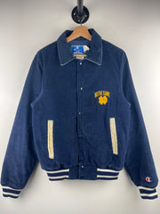 Vintage 80s Champion Notre Dame Corduroy Bomber Jacket