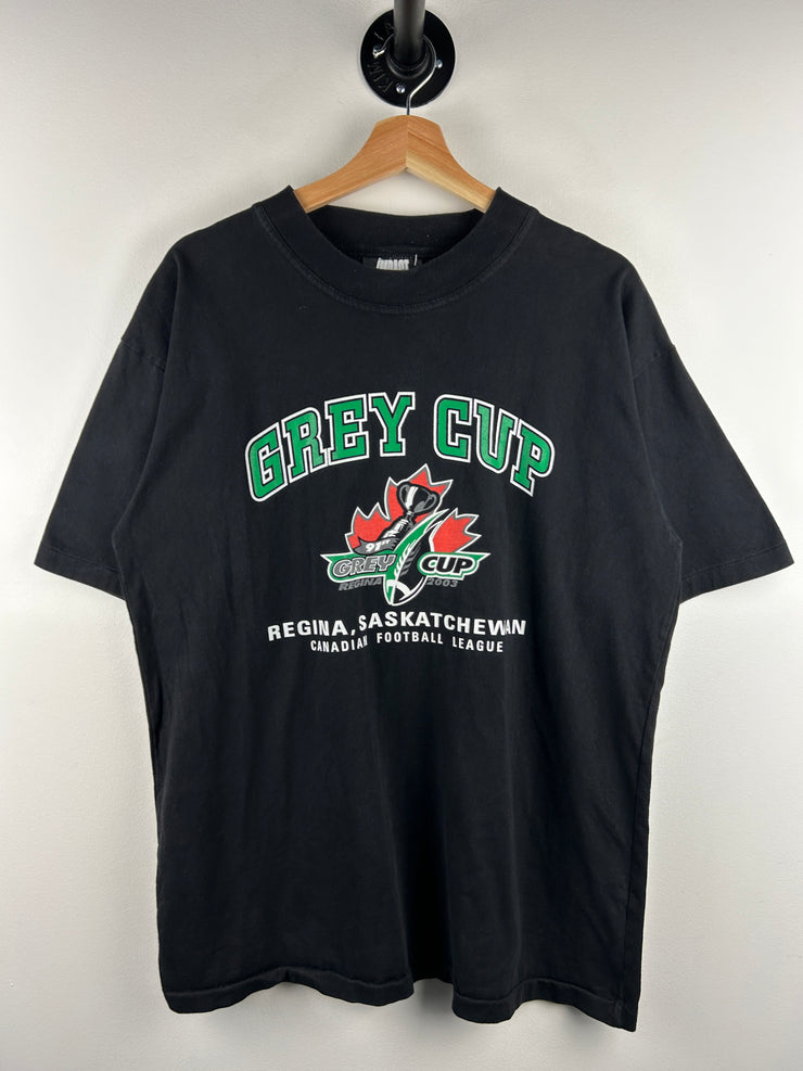 Vintage 2003 Grey Cup Regina Football Black Tee