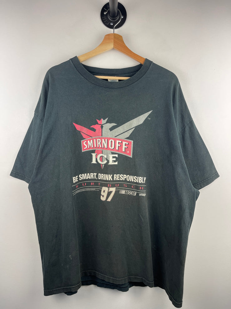 Vintage Smirnoff Ice Nascar Kurt Busch Black Tee