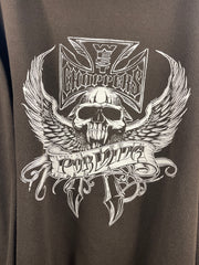 Vintage West Coast Choppers Choppers For Life Por Vida Brown Hoodie