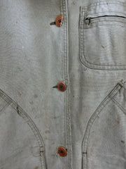 Vintage 90s LL Bean Faded Beige Chore Fishing Jacket