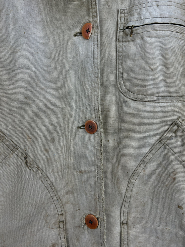 Vintage 90s LL Bean Faded Beige Chore Fishing Jacket