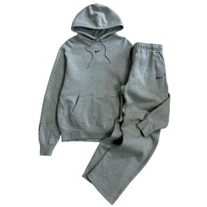 Nike Nocta Cardinal Stock Dark Heather Grey Hoodie & Open Hem Sweatpants Set