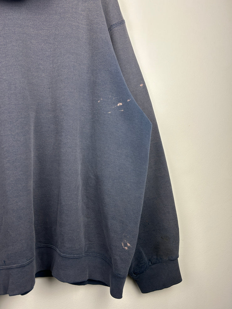 Vintage Nike Middle Swoosh Thrashed Navy Hoodie